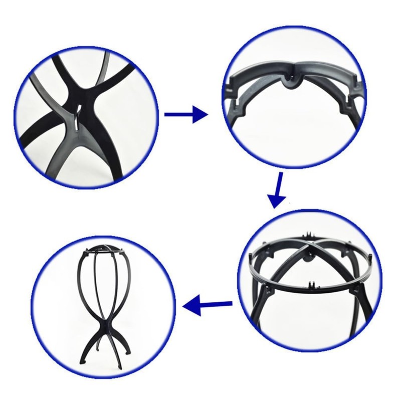 BHCCYS Wig Head Stands Portable Collapsible Durable Wig Display