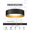 AUTELO Flush Mount Ceiling Light, 14" Frosted Glass Shade Close