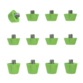 55 Sport X-Type Orbit Lightweight Nylon Replacement Football Studs - 12 Pack (8/11mm) - Lime Green