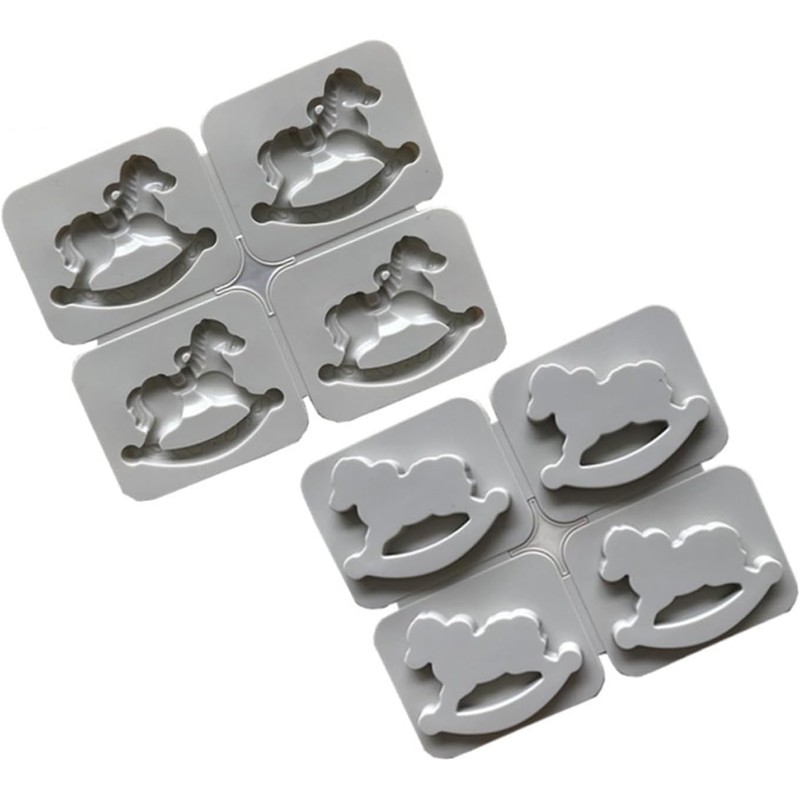 4x molde de pasta de de caballo balancín para manualidades