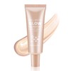 Boobeen Liquid Foundation Makeup, Waterproof Dewy Foundation with Light Shimmer,