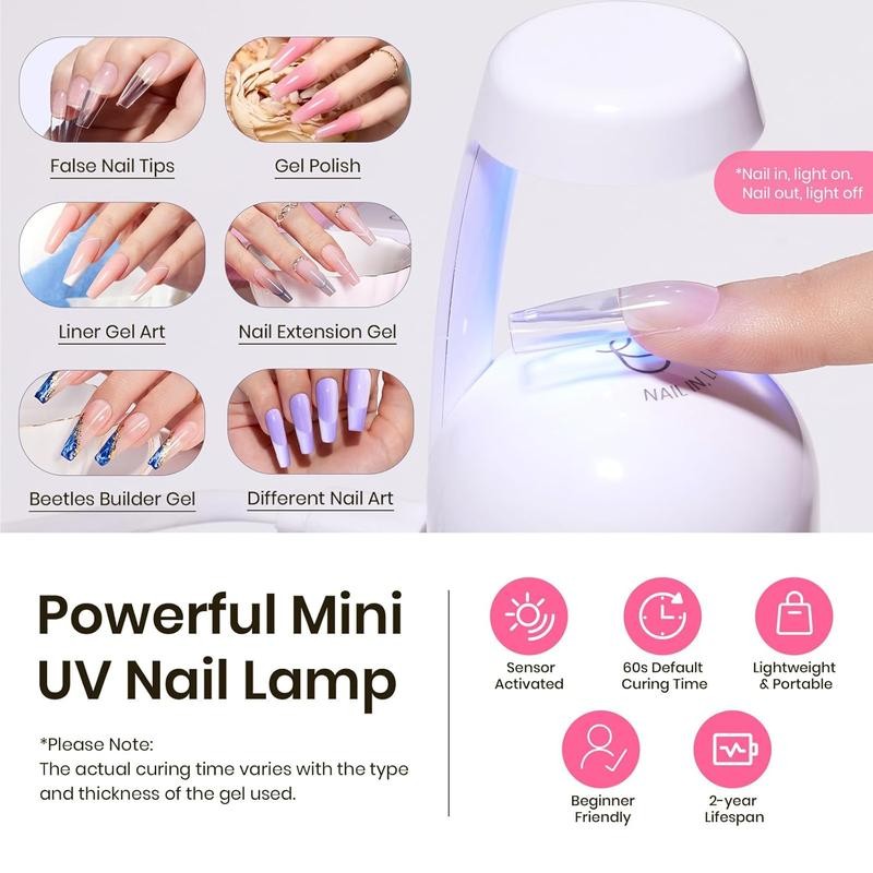 Beetles Tipex Instant Apex Nail Extension Tips Kit Almond/Coffin/Square/Oval/Stiletto/Squaoval Shape