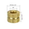 sourcing map Knurled Insert Nuts - 50Pcs M3 x 4mm