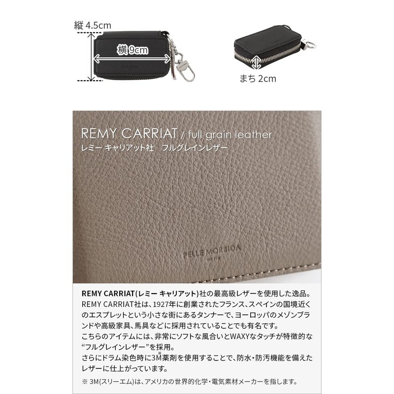 Pelle Molvida PM-BA627 Smart Key Case, Round Zipper, navy