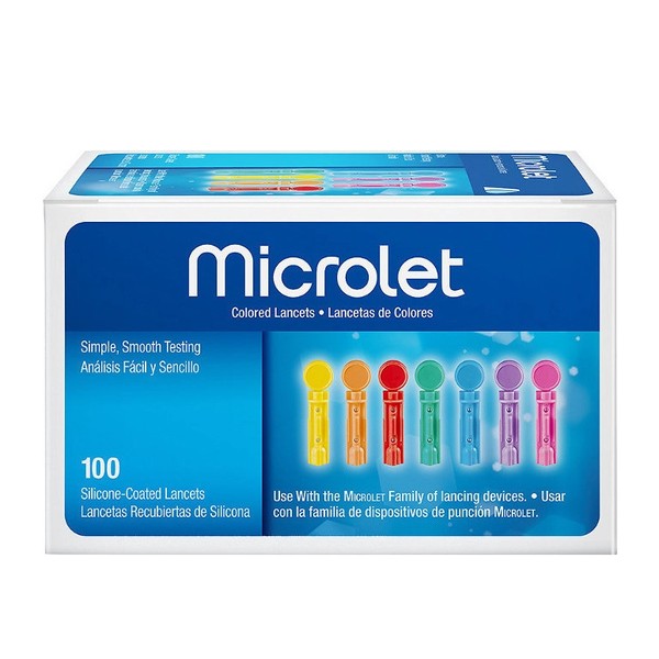 Ascensia Microlet Colored Lancets 100items