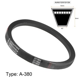 TA-VIGOR A380 V-Belts 380mm Inner Girth Rubber Drive Transmission Belt, 13mm Top Width 8mm Thickness, Trapezoidal V-Belt for Lawn Mowers, Industrial Fans, Automotive Machines