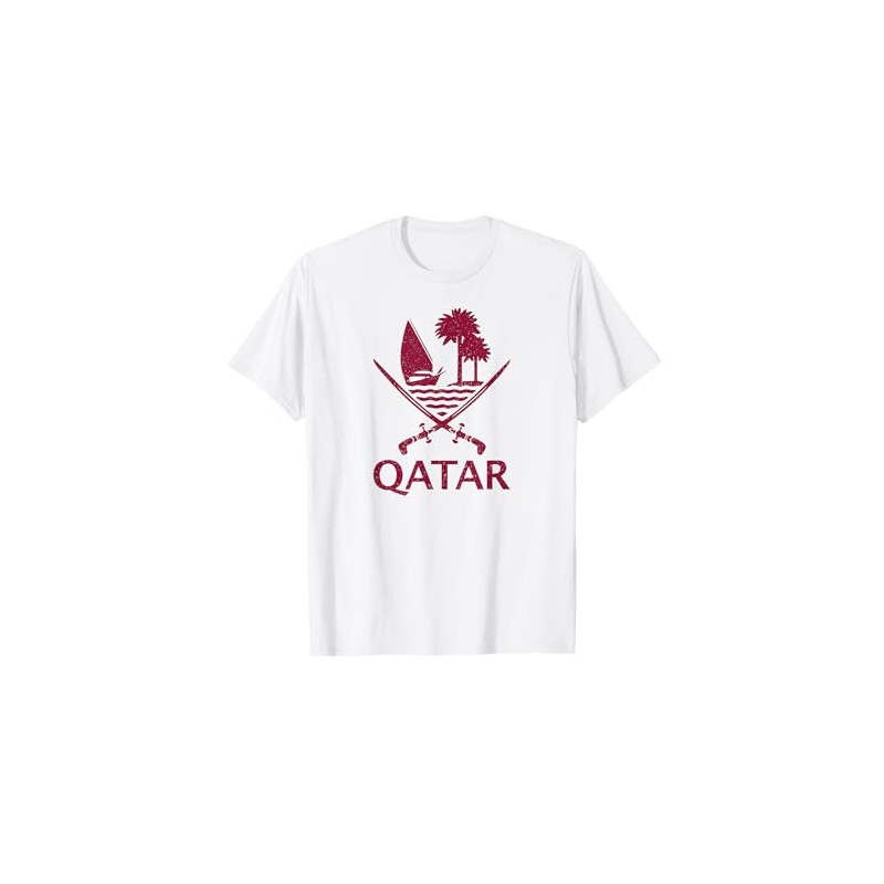 QATAR FLAG QATARI EMBLEM ARMS T-Shirt