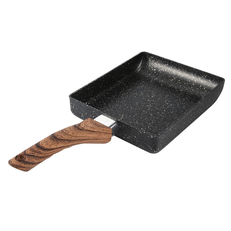 Tamagoyaki Rectangular NonStick Saucepan Black Practical Frying Pan Kitchen Supplies