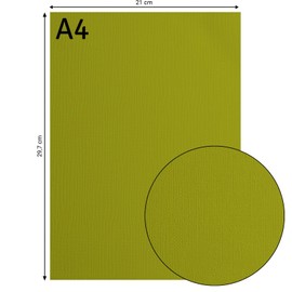 Florence Cardstock Textured - Coloured Card Making Supplies A4 - Green - 10 Sheets - Coloured Paper for Scrapbooking, Card Making, Die Cutting and Paper Crafts - 216 GSM - Fern
