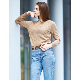 TYWestyles Womens Belt for Jeans Genuine Leather Belt Vintage Solid Brass Circle buckle Gift Box Packaging (Dark Brown-1, Fit Waist 30（Pants 4)