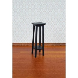 Handley Dollhouse Miniature Tall Fern or Plant Stand Wood Black 1:12 Scale Furniture