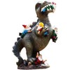 Funny Dinosaur Eating Gnomes Garden Statue – Outdoor Yard Gnome