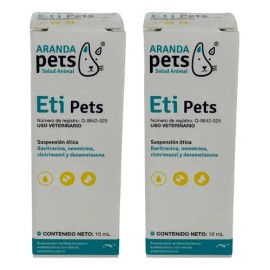 Eti Pets Suspension Otica Para Perro/gato 2 Frascos De 10 Ml