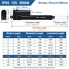 JQDML 14 Inch 14" Stroke Linear Actuator 12V with Mounting