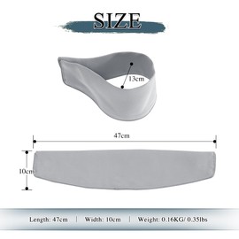 PONY DANCE Pack of 4 Magnetic Tiebacks for Curtains, Opaque Curtains, Tiebacks, Magnetic Curtain Holders, Curtains Holder with Magnets, 47 x 10 cm, Silver Grey