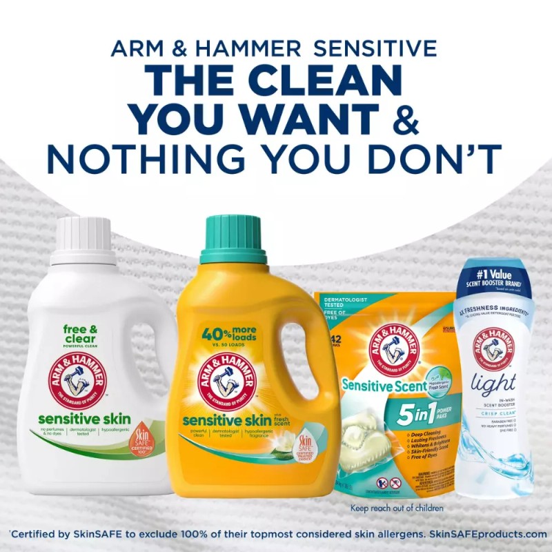 Arm & Hammer Sensitive Skin Free & Clear Laundry Detergent,