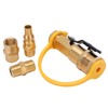 RV Propane Quick Connecting Adapter 1/4 Inch Shutoff Valve and