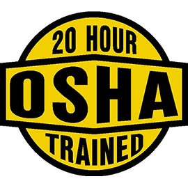 20 Hour OSHA Trained Yellow 2" high, Hard Hat, Hardhat, Lunch Box, Tool Box, Helmet, Vinyl Decal car Sticker
