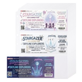 Pushlife Ticket Storage A4 Refills Ticket Holder for Concert Tickets Binder Collection Storage Clear Pockets 10 Pack