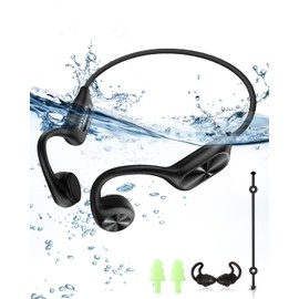 WalkerFit Bone Sound Headphones Swimming - Open Ear Headphones Bluetooth 5.3, IPX8 Waterproof Sports Headphones with 32g Memory & MP3 Player for Running, Cycling, Fitness Underwater