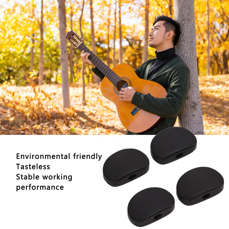 6Set Guitar Tuning Peg Buttons Ebony Metal Tuner Machine Head