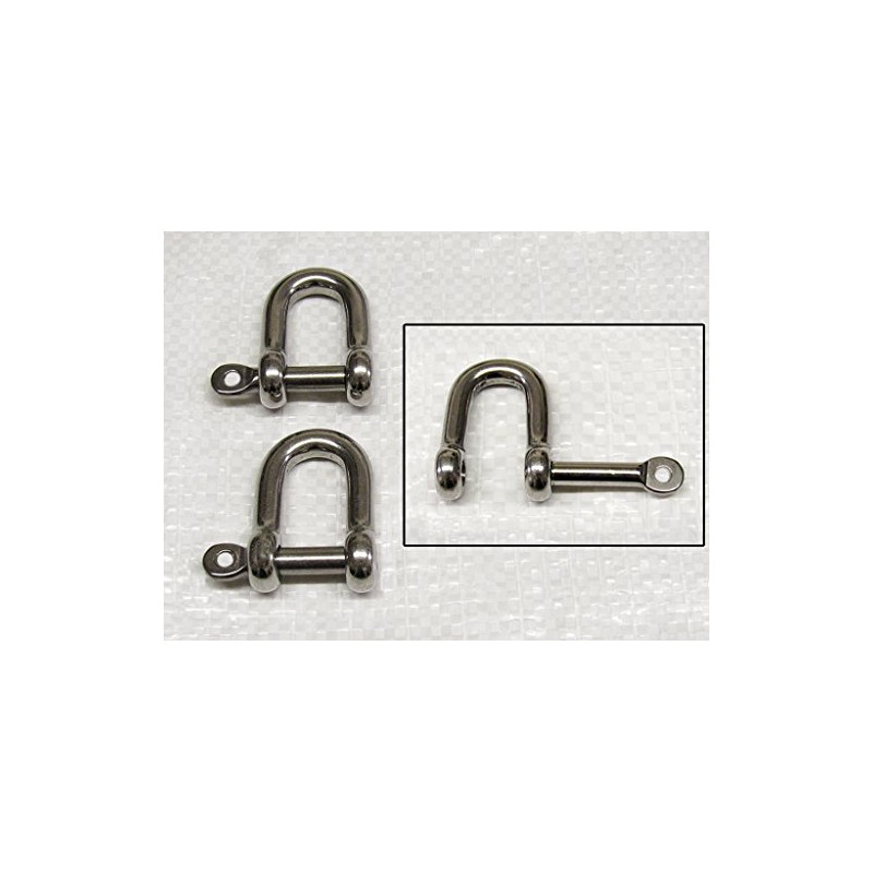 D Shackles with Captive Pin 4MM X2 (316 Stainless Steel