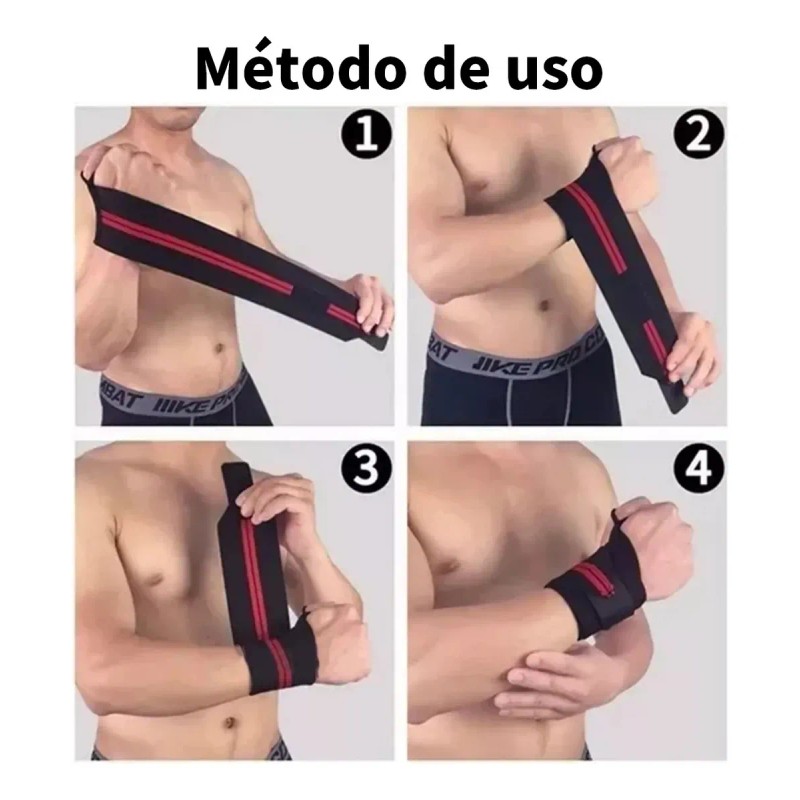 Kit 6pz Muñequera Gym Crossfit Fitness Pesas Gimnasio Straps