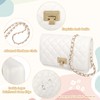 Jiusely Ladies Crossbody Bags Quilted Designer Handbags, White Evening Clutch