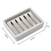 TOPSKY Ceramic Soap Dish Holder Stainless Steel for Bathroom, Double
