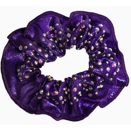Snowflake Designs Mystique Hair Scrunchie with Crystal AB rhinestones - Purple