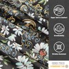 JSD Black Paisley Floral Printed Sheet Set King Size 6
