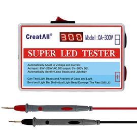 CA-300V Portable LED Lamp Beads Light Strip TV Backlight Tester LED Strip Beads Lamp Board Test Tool Capacity Diode Voltage Test with Switch