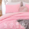 Smoofy Fluffy Full Size Comforter Set 3 Pieces - Pink