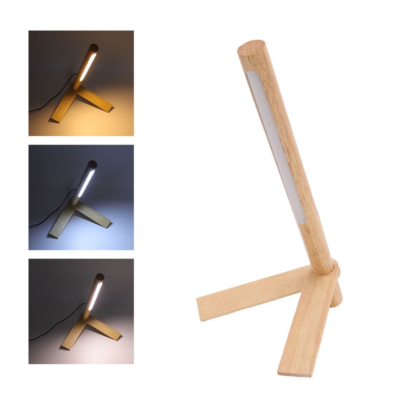 Reading Lamp Northern Europe Wooden USB Power Supply Stepless Adjusted