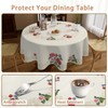 TQUQOBU Canvas Round Table Cloths 60 Inch, Waterproof Floral Summer