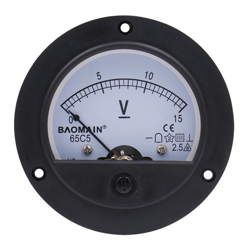 Baomain 65C5 Analogue Panel Meter Volt Voltage Gauge Analog Voltmeter