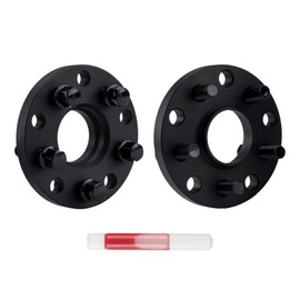 KAC 2PCS 5x100/5x112 Hub Centric Wheel Spacer 15mm for Jetta, Tiguan, Q3, Beetle, Passat, Taos, GTI, CC, Golf, Rabbit, A3, Golf Alltrack, 57.1mm Hub Bore & M14X1.5 Studs, 5 Lug Spacer