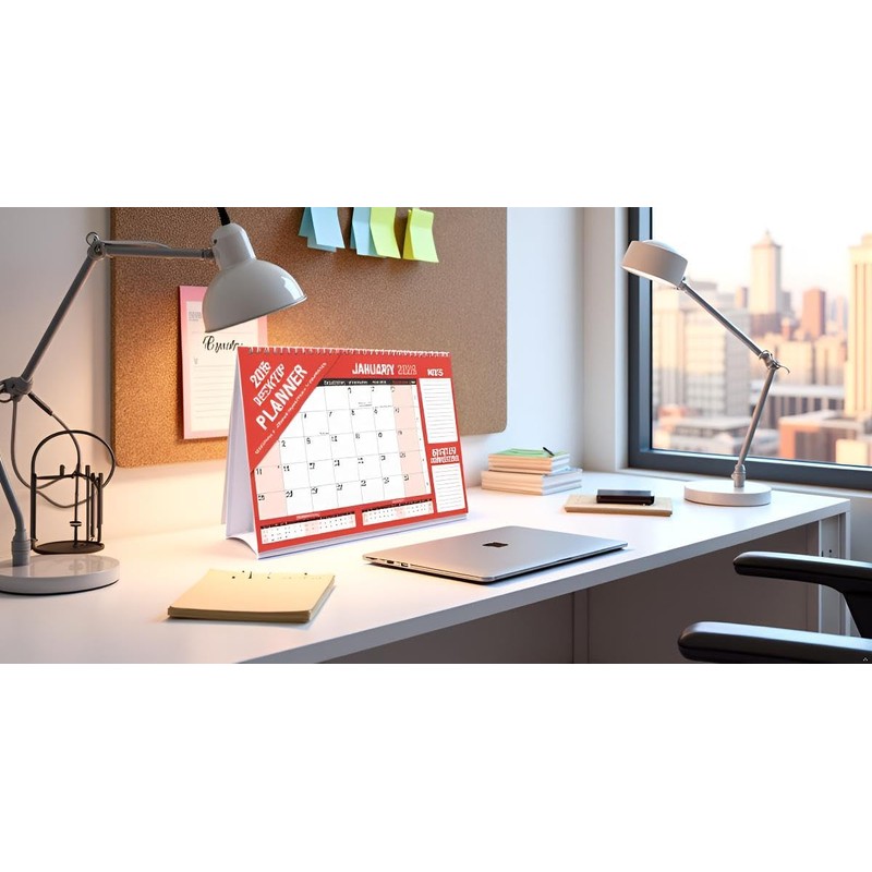 2026 LARGE STAND UP DESK TOP MONTH TO VIEW PLANNER
