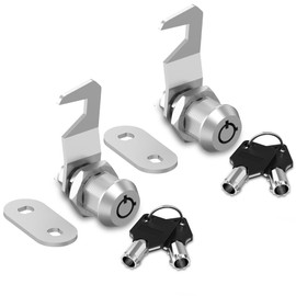 Hecfu 2 Pack Cabinet Locks RV Storage Locks, Tool Box Lock 5/8" Cam Lock Keyed Alike, Toolbox Locks Replacement Lock for File Cabinet Storage Door on Camper, Zinc Alloy