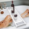 Luxury Slim Bridge Bath Tray Bathtub Storage Rack Shelf Organizer