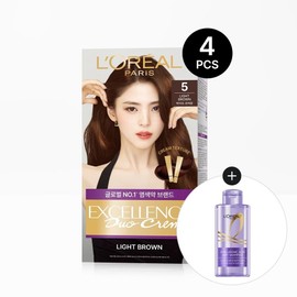 로레알파리 (현대Hmall) [로레알파리] 엑셀랑스 듀오크림 염모제 4개+HA샴푸80ml 5호