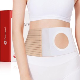 DERAYMI Ostomy Belt, Stoma Hernia Support Belt for Men Women Abdominal, Colostomy Belt for Post Operative Care, Ostomy Stealth Belt Helping Fix Stoma Bag in Place Size XL