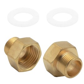 KtbeYTi Gas Adaptor 1/2 Inch Female x 3/8 Inch External Thread Right Hand for Camping Stoves Pack of 2