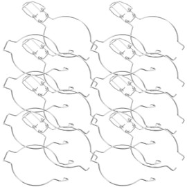 Luxshiny 10pcs Glass Jar Accessories Stainless Steel Wire Clamp for Canning Jar Tight Wide Mouth Glass Canister Buckle Replacement Silver