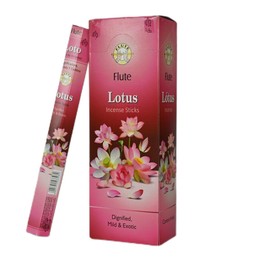 Flute Lotus Incense Sticks from India - 120 Insence-Sticks (6 Pack x 20 PCS) - for Pure Air, Yoga, Meditation, Relaxation Fragrance Incense,Home Refreshing