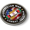 Afghanistan War Combat Veteran 3D Domed CAR Emblem Badge Sticker