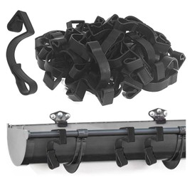 com-four® 50 x gutter hooks for fairy lights, plastic rain gutter hooks, attachment for Christmas outdoor lighting, fairy lights holder