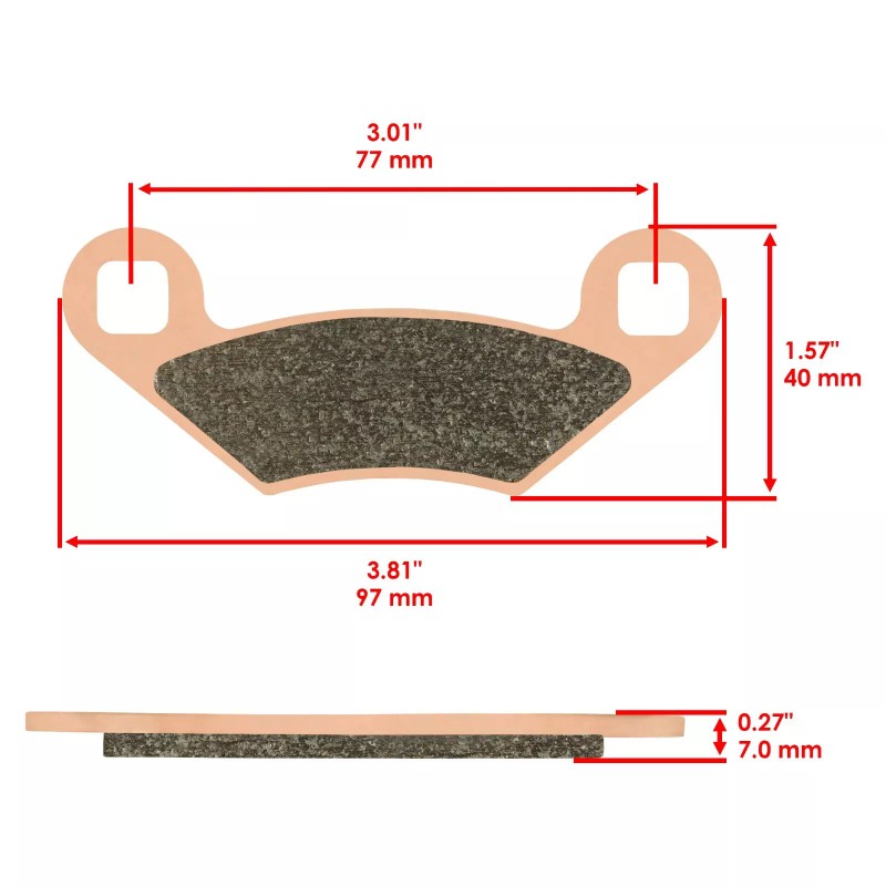 Caltric for Polaris Hawkeye 300 2006 Sintered Front & Rear