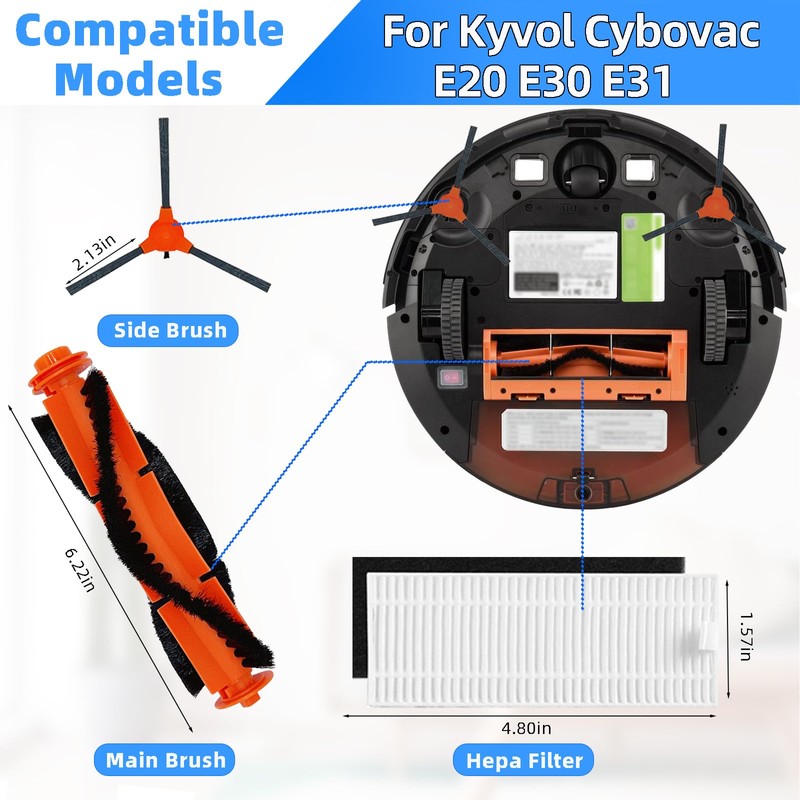 HUIZHEN Replacement Parts Kit for Kyvol Cybovac E20, E30, E31