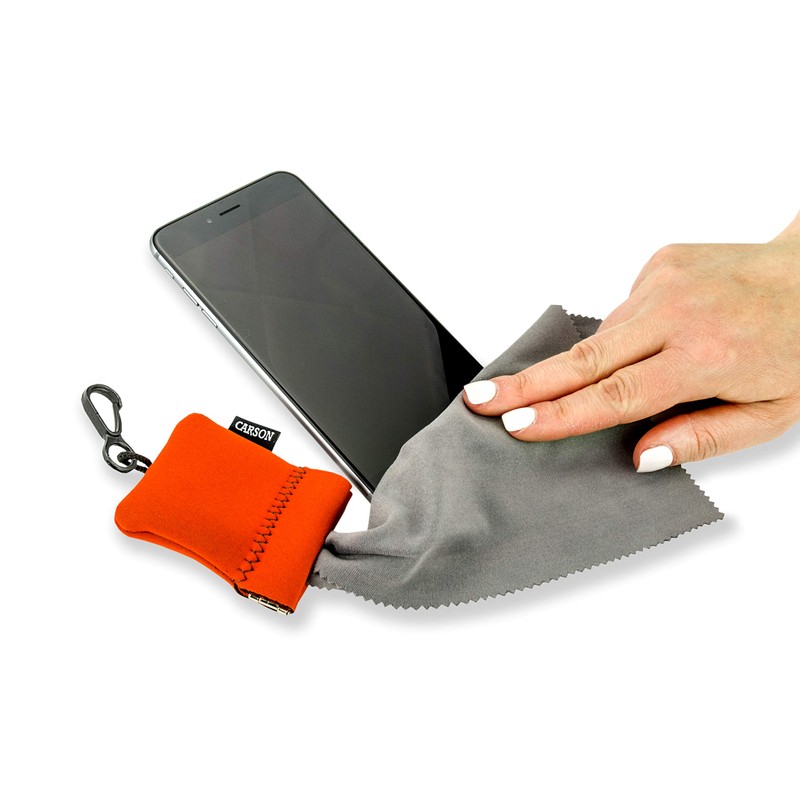 Carson Stuff-It Microfiber Cleaning Cloths for Eyeglasses, Smartphones, Tablets, Cameras,